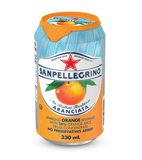 San Pellegrino Sparkling Fruit Beverage Aranciata 330 Ml 6 Cans