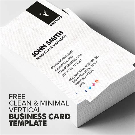 Vertical Business Card Template Pages