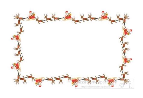 Border Clipart-santas sleigh christmas border clipart