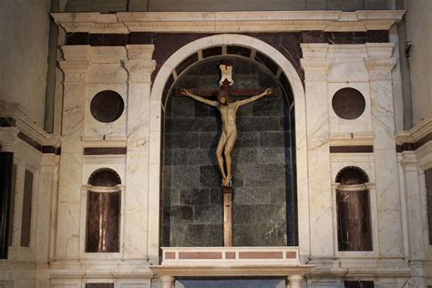 Santa Maria Novella, Florence. Cappella Gondi. The crucifix is by Filippo Brunelleschi, the only ...