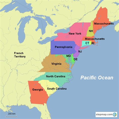 Show Me A Map Of The 13 Colonies - Map Of The Us With Interstates