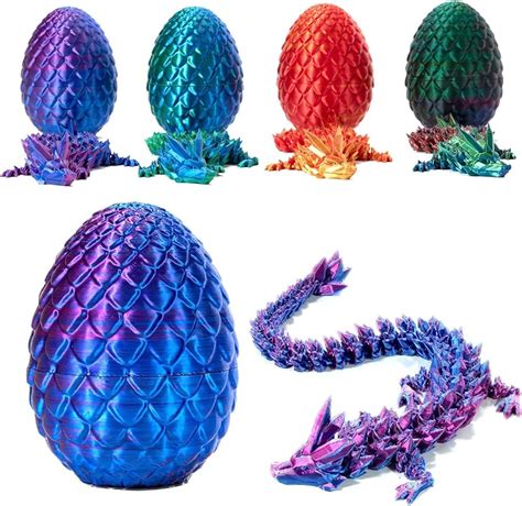 3D Printed Dragon Egg, 3D Printed Articulated Dragon, dragon fidget toy ...