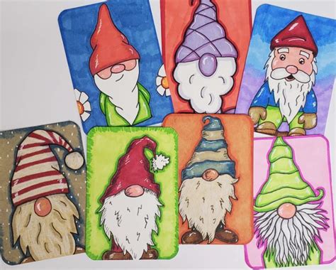 Gnome Drawing Tutorial for Beginner Artists - Art by Ro | Christmas art ...