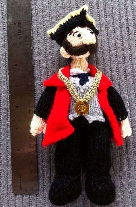 Trumpton knitted doll: the Mayor of Trumpton