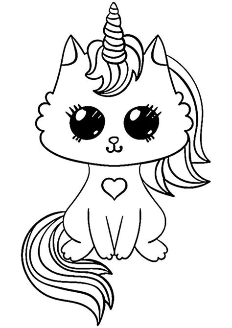 Free Printable Unicorn Cat Coloring Pages - ReginateFarmer