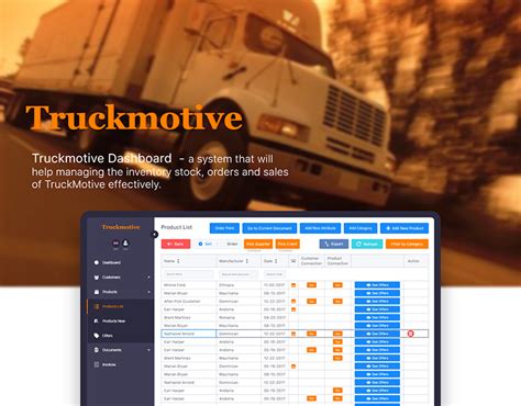 Truckmotive - Dashboard on Behance