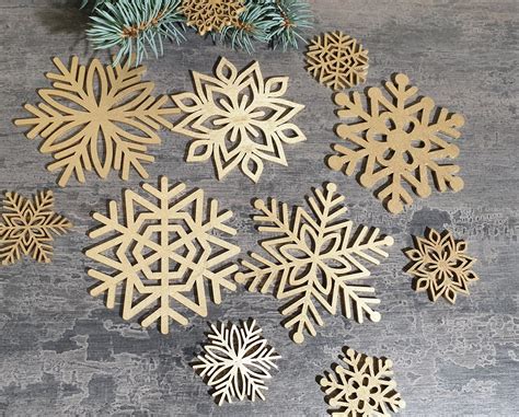 12 Style MIX Christmas Decorations Set of 12 Snowflake in 3 | Etsy