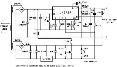 Adjustable switching power supply - Electronic Circuit