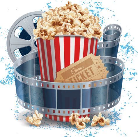 Cinema Illustration Popcorn And Transprent Png Ⓒ - Popcorn Movie Night Clipart - Large Size Png ...