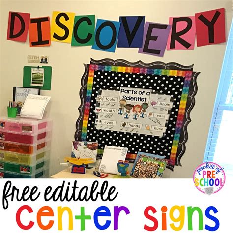 Editable Center Signs For Preschool Pre K And Kindergarten In 2021 | Images and Photos finder