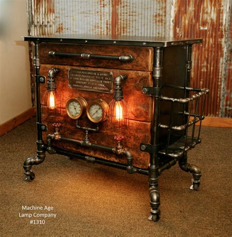 Steampunk Industrial Bar / Hostess Stand / Table / Pub / Buffet / #131 ...