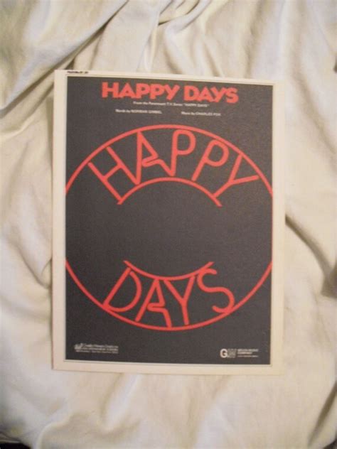 Happy Days theme song sheet music