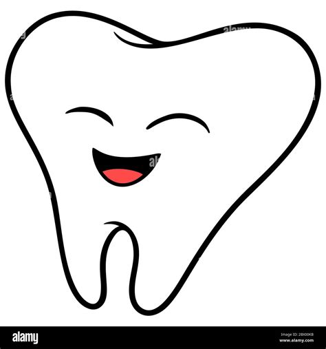 Kawaii Baby Tooth- A Cartoon Illustration of a Kawaii Baby Tooth Stock Vector Image & Art - Alamy