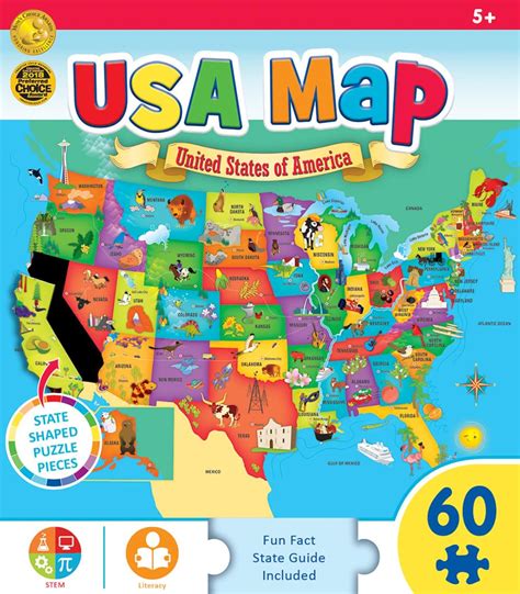 Explorer Kids USA Map 60 Piece Jigsaw Puzzle | eBay