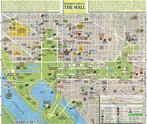 a map of washington dc the mall
