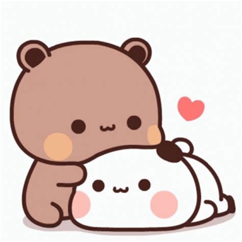 Milk Mocha Bear Love Couple Cuddle GIF | GIFDB.com