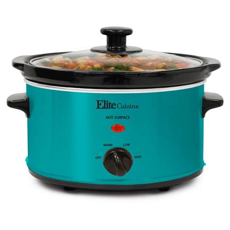 2 Qt. Turquoise Color Oval Slow Cooker-MST-275XT - The Home Depot