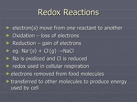 Biochemical reactions