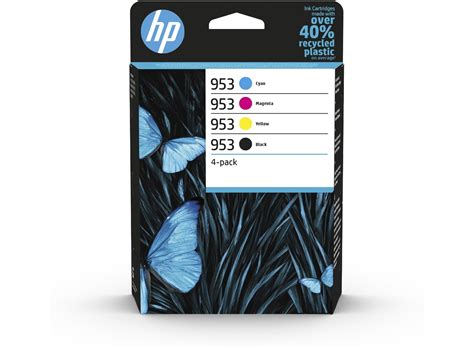 HP 953 4-pack Black/Cyan/Magenta/Yellow Original Ink Cartridges - HP Store UK