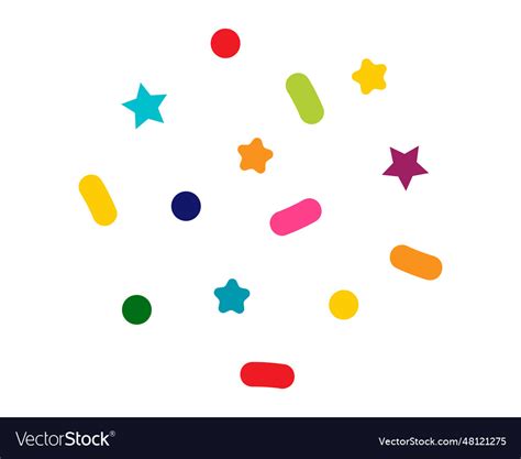 Colorful sprinkles on isolated background Vector Image