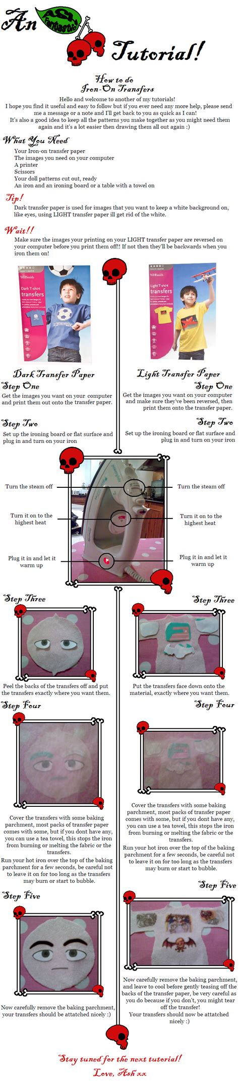 Iron On Transfer Tutorial by AshFantastic on DeviantArt