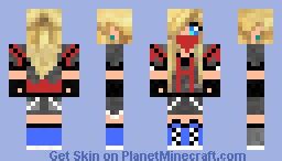 Red/Blue ninjaGirl Minecraft Skin