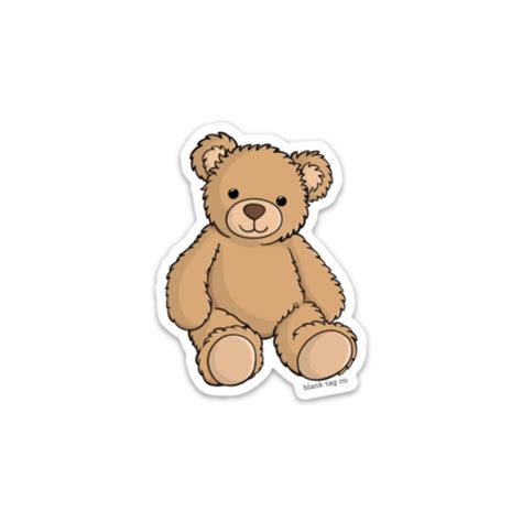 The Teddy Bear Sticker — blank tag co. | Teddy bear drawing, Teddy bear tattoos, Teddy