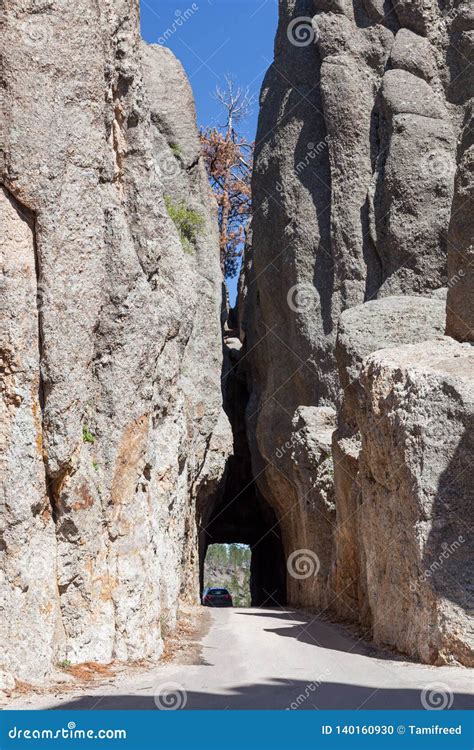 Needles Eye Tunnel stock photo. Image of natural, crack - 140160930