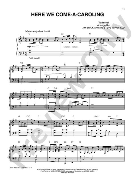 Here We Come-A-Caroling: Piano/Vocal: Jim Brickman - Digital Sheet ...