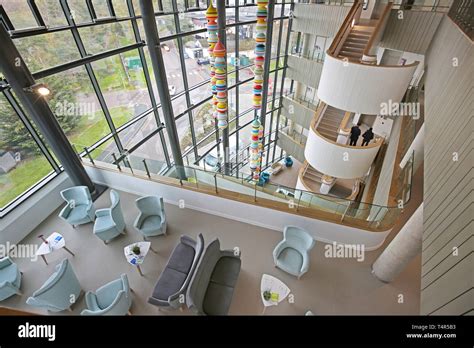 Interior of the atrium in the new Stanmore Building at the Royal National Orthopaedic Hospital ...