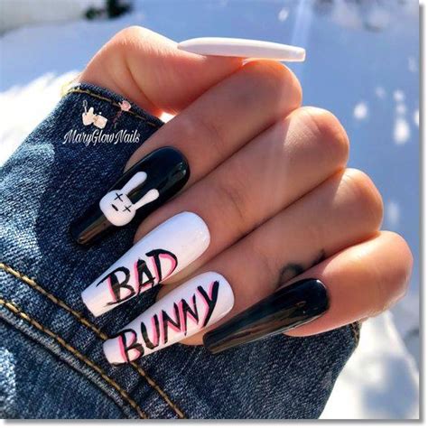 Bad Bunny Inspired Nail Art – Bad Bunny Nail Art Design