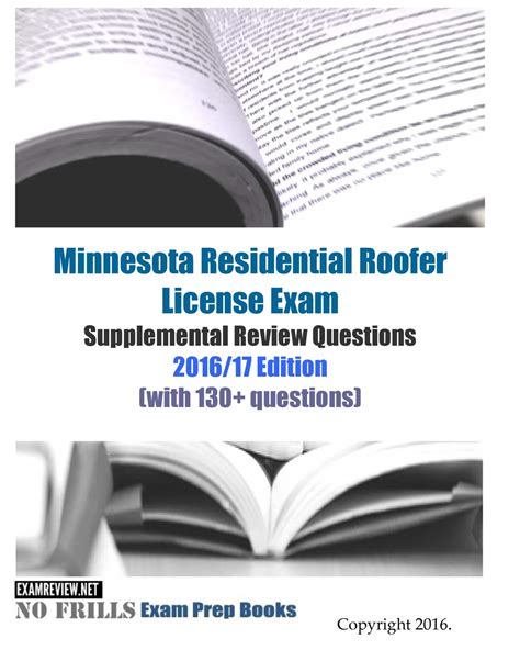 Minnesota Residential Roofer License Exam Supplemental Review Questions ...