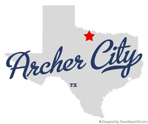 Map of Archer City, TX, Texas