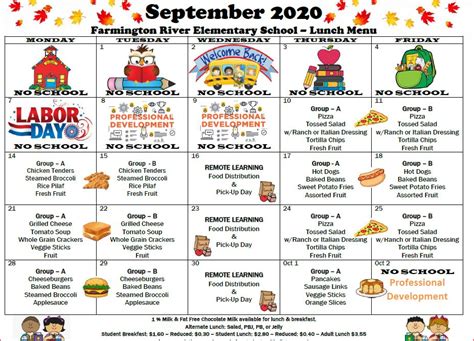 Breakfast/Lunch Menus – Farmington River Regional School District