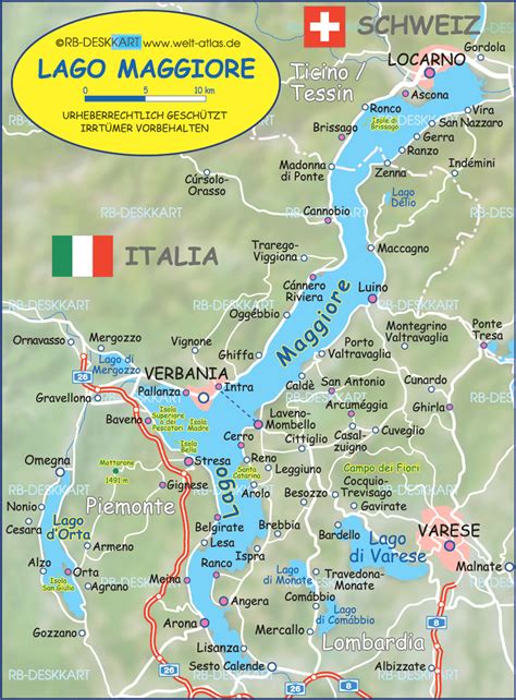 Carta Geografica Lago Maggiore