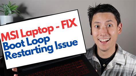 MSI Gaming Laptop Boot Loop / Restarting Fix - YouTube