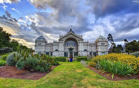 Australia, Castle, Garden, Melbourne - For phone wallpapers: 2880x1824