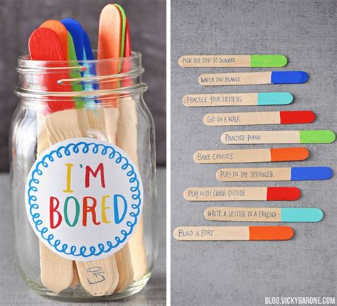 "I'm Bored" Jar + A Free Printable - Vicky Barone | Bored kids, Summer activities for kids ...