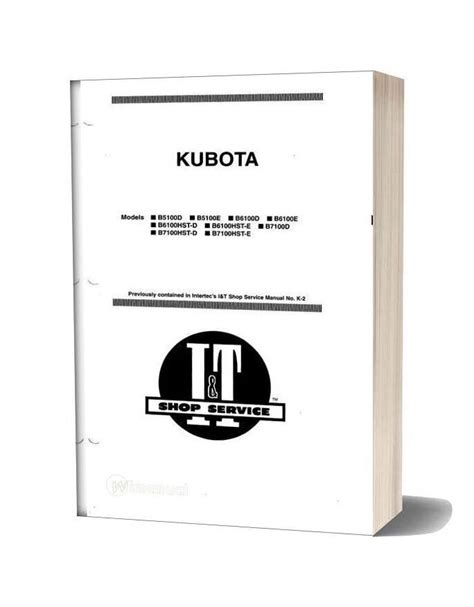 Kubota B5100 B7100 Service Manual