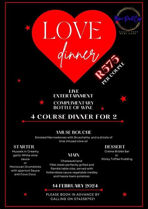 Valentines Dinner limited seats , Cowboy Town, Krugersdorp, 14 February 2024 | AllEvents.in