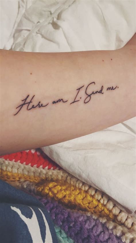 Here am I. Send me. // Isaiah 6:8 // Cursive Script Font | Scripture ...