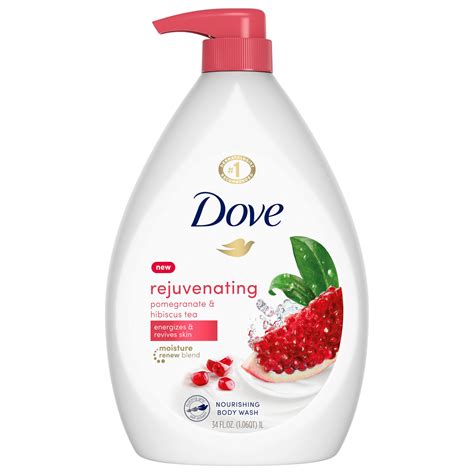 Dove Rejuvenating Body Wash Pomegranate and Hibiscus Tea 34 fl. Oz. - Walmart.com | Dove body ...