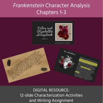 Frankenstein Character Analysis: Victor & Elizabeth by Pineapple Teacher ELA