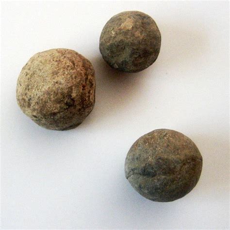 3 Old Musket Balls Cromwellian Era 1640 50s. United Kingdom