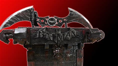 Batman building with batarang and light up stand. Foam crafts. How to: DIY: Arkham Knight: - YouTube