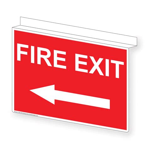 Fire Exit With Left Arrow Sign NHE-6810Ceiling Exit Emergency / Fire