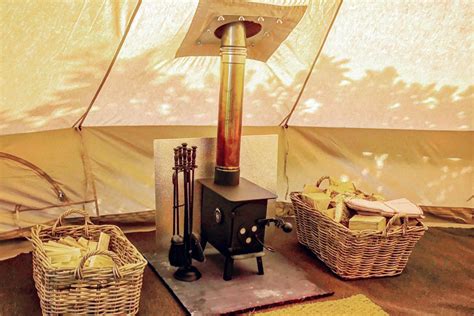 Winter Glamping & Heated Tents with Wood Burner Inside - Honeybells