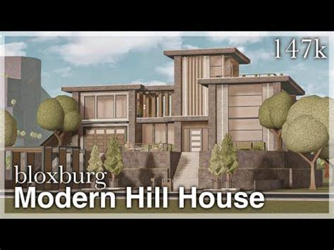 Bloxburg - Modern Hill House Speedbuild (exterior) | No Large Plot ...