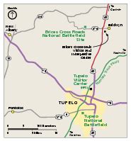 Brices Cross Roads National Battlefield Site Official Map - 2680 Natchez Trace Parkway Tupelo MS ...