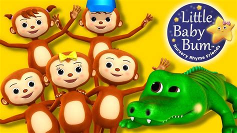 Five Little Monkeys Swinging In The Tree | Nursery Rhymes | Original Ver... | Rhymes for babies ...